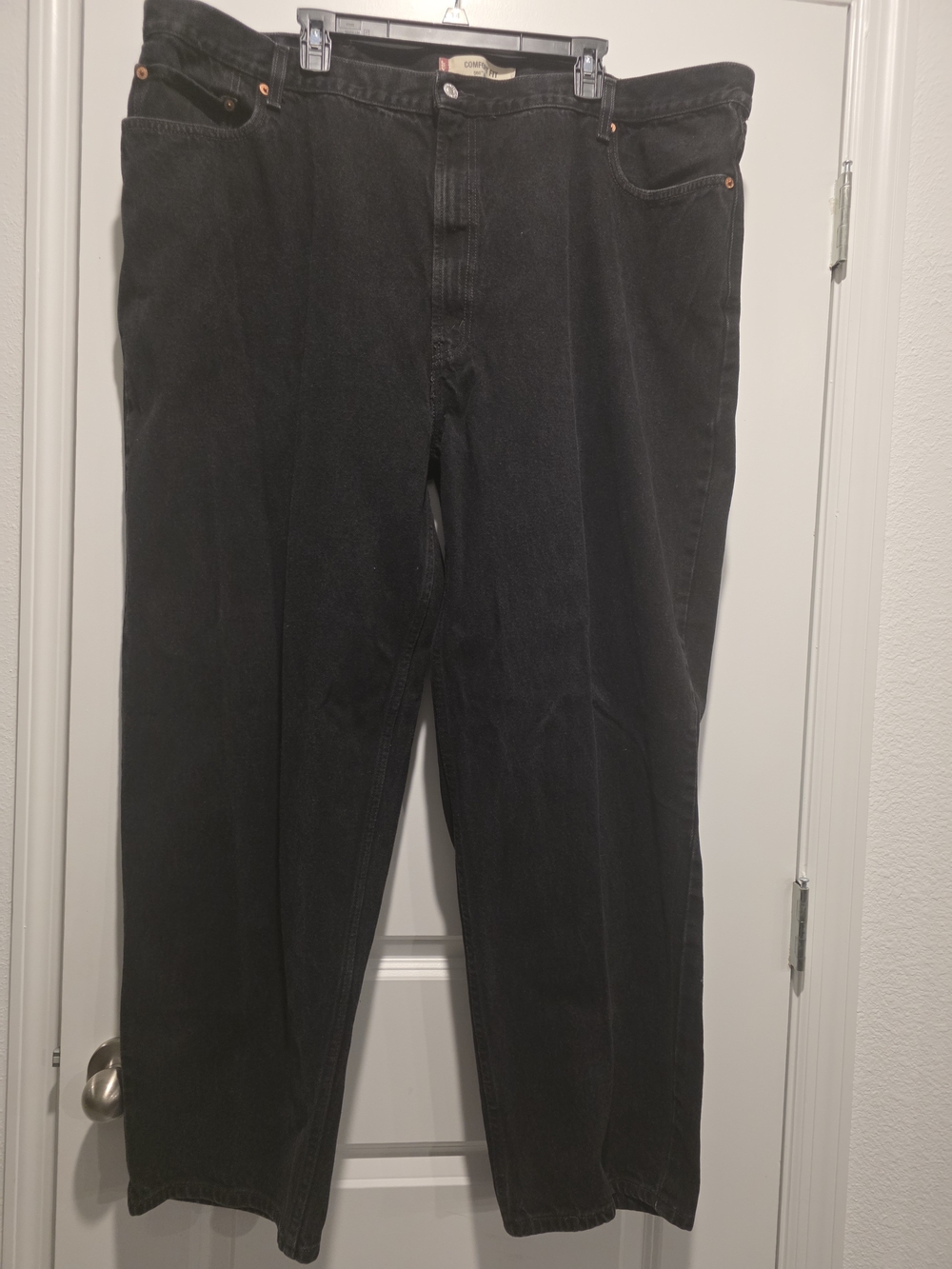 Levi's 560 Comfort Fit Jeans Size W50 L30 Black Denim